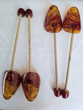 Vtg NICO Marble Shoe Trees Shapers Stretchers  Women's Made in W Germany 2 Pairs